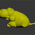 Three Toy Characters Featuring Green Headed Duck Gray Hippo And Yellow Duck Together
