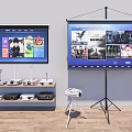Projection curtain projector 3d model