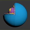 eukaryotic cell cross section cell structure cell tissue anatomy organ human organ 3d model