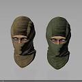 Brown and Green Balaclava Full Face Cover Tactical Headwear for Outdoor Use