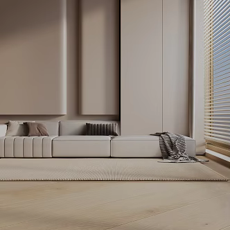Modern three-seat sofa 3d model