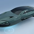 Futuristic Sleek Electric Car Concept With Aerodynamic Body And LED Headlights