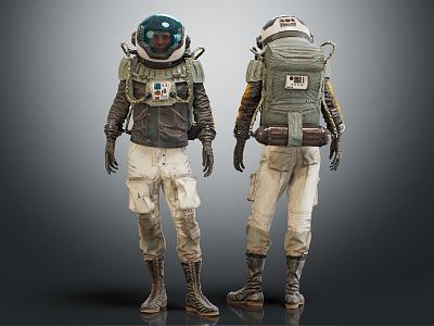 modern astronaut 3d model