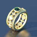 Exquisite Rings With Colored Gemstones In Different Metals And Intricate Patterns