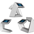 Modern Public Interactive Kiosks With Digital Touchscreen Displays And Unique Designs For Public Facilities