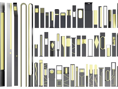 Modern Outdoor Lights With Various Decorative Designs And Different Shapes 3d model