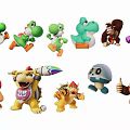Cute Collectible Figurine Set Featuring Nintendo Classic Characters Like Mario Yoshi Bowser And Donkey Kong