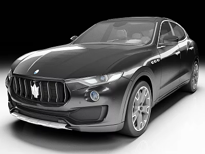 Maserati Luxury Black SUV With Sleek Exterior Design And Chrome Accents 3d model