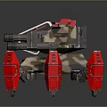 Red And Black Mechanical Spider Toy Model With Mechanical Legs And Structure