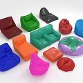 Colorful Bean Bag Chairs With Various Designs And Comfortable Seating Options