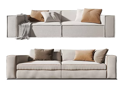 Modern double sofa 3d model