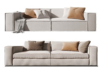 Modern double sofa 3d model