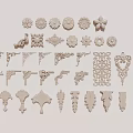 Decorative Corner Moldings With Various Ornamental Patterns And Designs For Furniture Or Architectural Decor