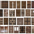 Various Wooden Double Doors Designs With Classic Rustic And Modern Styles 3d model