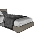 Modern Single Bed 3d model