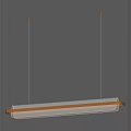 Sleek Modern Pendant Light With White Linear Design And Metal Suspension Cords