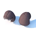 Two Natural Brown Wig Buns With Soft Hair Ends For Daily Hair Styling Needs