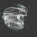 Game Movie Character Mechanical Helmet With Futuristic Metallic Design And Shiny Visor