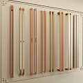 Various Style Metal Cabinet Door Handles On Wall Display For Home Decor