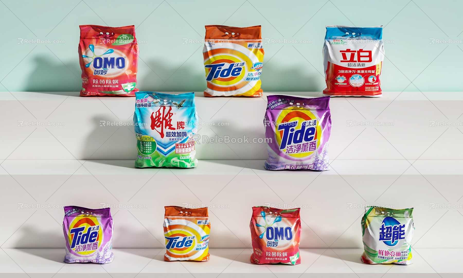 Washing Powder Laundry Liquid Underwear Super White Tide Carved Brand Cleaning Products Life Supplies Mysterious Blue Moon Toilet Bathroom Toilet Ornaments 3d model