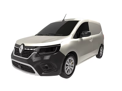 Silver Renault Van With Black Accents And Modern Exterior Design View 3d model