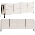 Modern Minimalist White Entryway Cabinet Sideboard Design With Drawers Doors And Metal Legs
