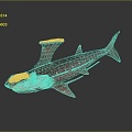 Hunger Shark Great White Shark Whale Shark Hammerhead Shark Tiger Shark Man-eating Shark Blue Shark Coral Red Coral 3d model