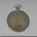 Vintage Pocket Watch With Metal Case Analog Dial And Small Subdial