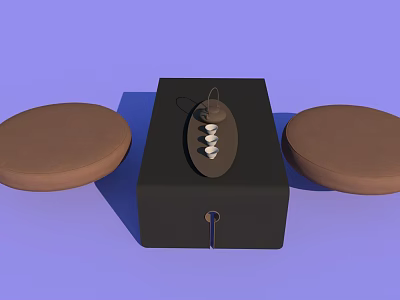 Modern Tea Table and Chair Tatami Coffee Table Combination 3d model