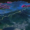 3D Geographical Map With Terrain Details Coastal Lines And Surrounding Islands