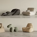 Single Sofa Lazy Sofa 3d model