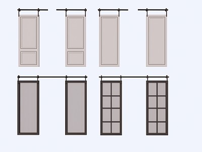 Industrial LOFT Barn Door Barn Valley Door model