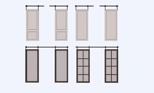 Industrial LOFT Barn Door Barn Valley Door 3d model