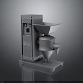 Stainless Steel Industrial Grinder Machine with Hopper Feed and Discharge Outlet