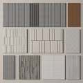 Modern Wall Panel Designs for Home Interior with Various Patterns and Textures 3d model