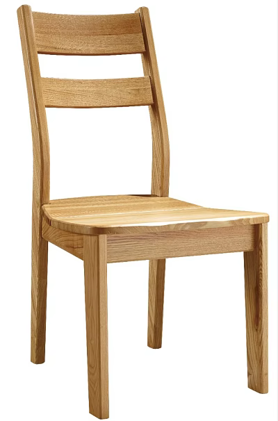 Minimalist Wooden Dining Chair With Curved Backrest And Smooth Seat Surface Design 3d model