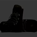 Black Leather Lace Up Boots with Thick Treaded Sole and Durable Stylish Design