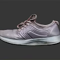 Lightweight Pink Sneakers With Modern Design Mesh Material White Laces And White Sole