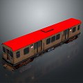 vintage train steam train train carriage locomotive head steam car carriage train modern vehicle 3d model