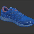 Columbia Blue Athletic Sneakers With Orange Accents Mesh Design And White Sole
