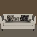 American double sofa 3d model