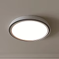 Modern Round White Flush Mount Ceiling Light For Bright Home Interior Lighting 3d model