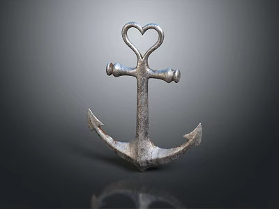 Iron Anchor as Key Component for Water Vehicles Safety and Stability 3d model