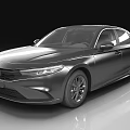 Honda Silver Gray Sedan With Modern Exterior Design And Sleek Body Lines