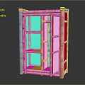 Natural Bamboo Decorative Cabinet With Open Shelves And Minimalist Design For Home Storage