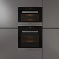 Sleek Black Glass Built In Double Ovens For Modern Kitchen Appliances