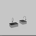 Stainless Steel Double Bowl Kitchen Sinks With Modern Faucets For Home Kitchens