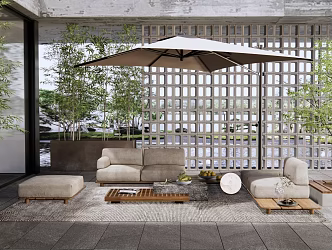 Modern outdoor sofa 3d model