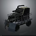 Armored Tactical Military Vehicle Featuring Surveillance Camera Metal Frame And Heavy Duty Wheels