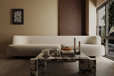 Three-seat sofa 3d model